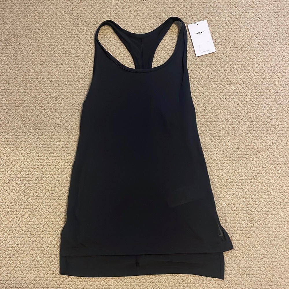 Nike black razorback yoga tank top